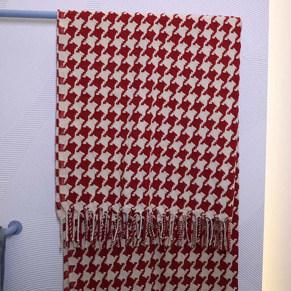 PLAID PIED DE COQ RED